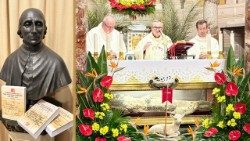 Msza św. otwierająca prezentację. Od lewej: ks. Zenon Hanas SAC (przełożony generalny pallotynów), ks. Jan Kupka SAC (redaktor publikacji), o. Filippo Lovison B (prof. Papieskiego Uniwersytetu Gregoriańskiego)