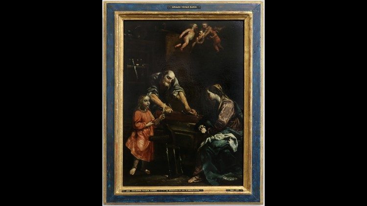  Giuseppe Maria Crespi, Sagrada Familia en el taller de carpintero, hacia 1715, &oacute;leo sobre lienzo, M&oacute;dena, Galleria BPER