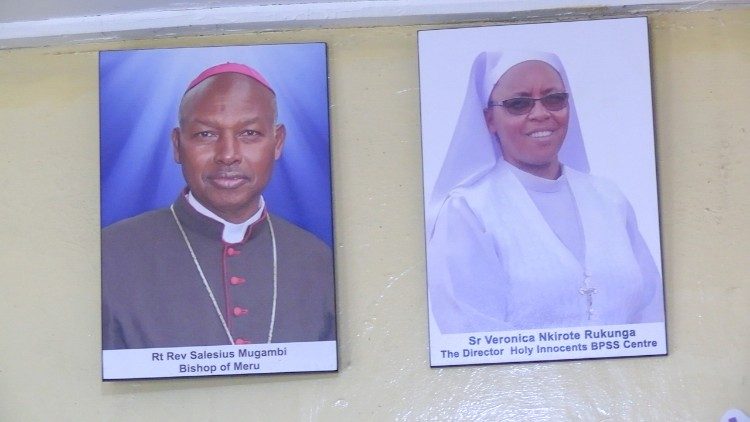 Bishop Salesius Mugambi of Meru and Sr Veronica Nkirote Rukunga, Director of Holy Innocents BPSS centre, Timau