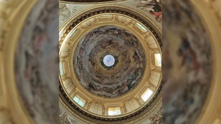 Ciro Ferri e Sebastiano Corbellini  Gloria di sant'Agnese  1667 circa  Affresco della cupola della chiesa di Sant'Agnese in Agone
