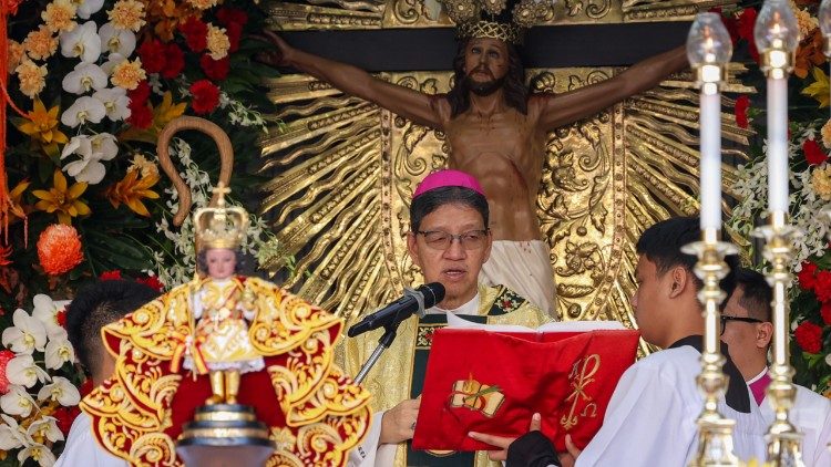 L'arcivescovo di Cebu Alberto Sy Uy durante la messa pontificale