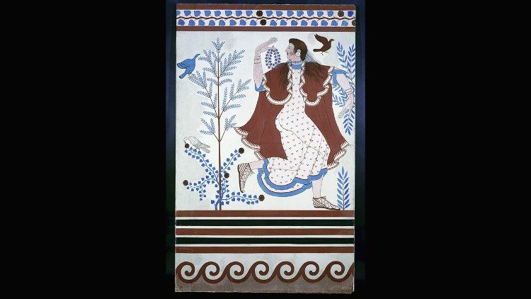 Copia al vero di Carlo Ruspi della Tomba del Triclinio di Tarquinia (470 a.C.) - Museo Gregoriano Etrusco - Musei Vaticani