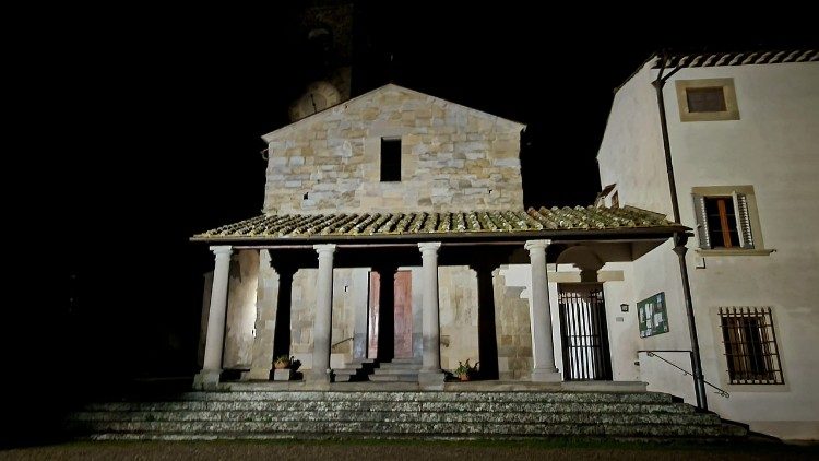 la facciata della Pieve di Sant'Agata in Arfoli