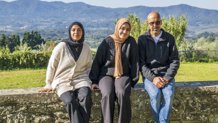 Una delle famiglie provenienti da Gaza (Foto di Jacopo Can&egrave;).