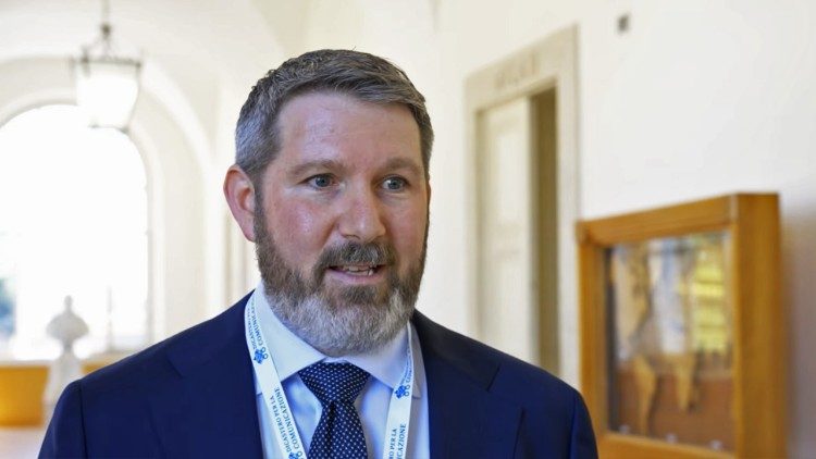 Eli Pariser during a conference on AI at the Vatican on May 21