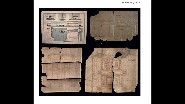 Alcuni disegni del fondo prima dei restauri del 2015-2016. Roma, AASPflm. &copy; Roma, AASPflm