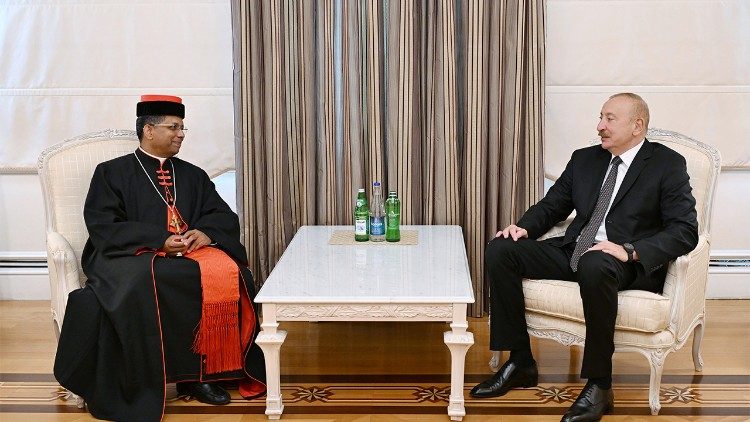 Il cardinale George Jacob Koovakad incontra il presidente della Repubblica di Azerbaigian, Ilham Aliyev 