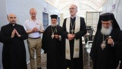 Kard. Pierbattista Pizzaballa podczas niedawnej wizyty w Gazie