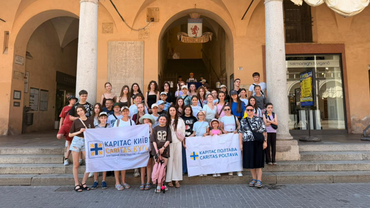 I giovani ucraini accolti nell'ambito del progetto di Caritas italiana 'È più bello insieme'