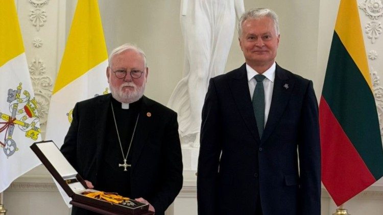 Gallagher mit dem litauischen Präsidenten