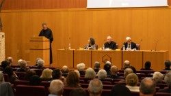 Father Joseph Farrell, Prior General of the Augustinian Order worldwide, delivers intervention at presentation of the volume “Free under Grace" in Rome.