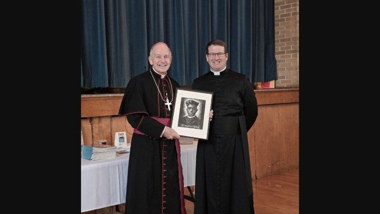 Father Steven Arisman with Bishop Thomas John Paprocki 