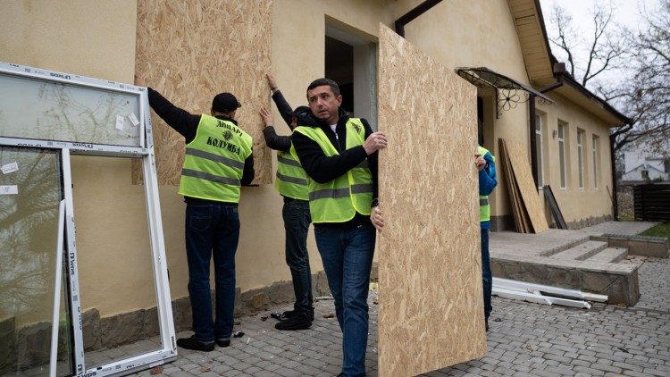 Rycerze podkreślają, że pomoc przyszła nie tylko ze Lwowa (Andrii Horb)