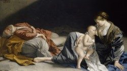 Orazio Lomi Gentileschi "Riposo durante la fuga in Egitto" c. 1622 - 1628 Olio su tela  © KHM-Museumsverband
