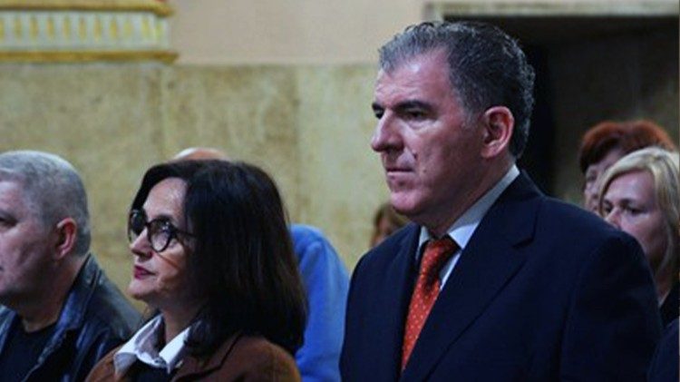 Predsjednik HKLD izv. prof. dr. sc. Rok Čivljak na misi u Mariji Bistrici (Foto: HKLD)