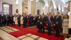 Te Deum por los 215 años de independencia del Paraguay en la Catedral Metropolitana de Asunción