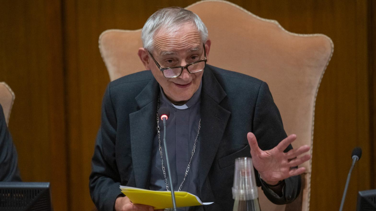 L'introduzione del presidente CEI, il cardinale Matteo Zuppi. Foto Siciliani . Gennari/ CEI