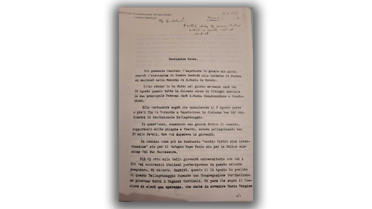 List kard. Wyszyńskiego do Jana Pawła I