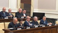 Il cardinale Pietro Parolin, segretario di Stato, alla Casina Pio IV