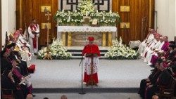 Il cardinale Gugerotti pronuncia il suo discorso