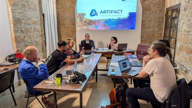 Un momento del lancio del progetto ARTIFACT a Roma
