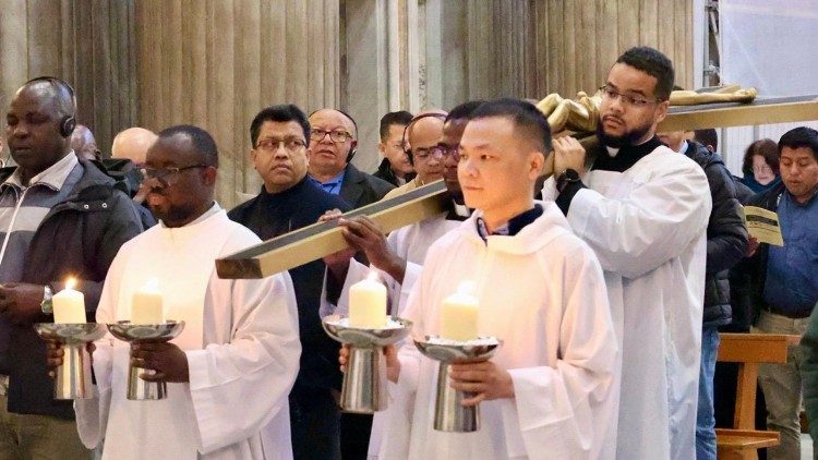 Oblate Fathers attend an anniversary ceremony in Rome