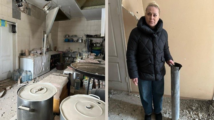 La cocina fue alcanzada por un cohete el pasado 6 de febrero.