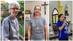 Irmã Jelda Zolzo, Irmã Maribel Perez e Irmã Jucélia de Jesus Silva. Foto: Acervo Pessoal 