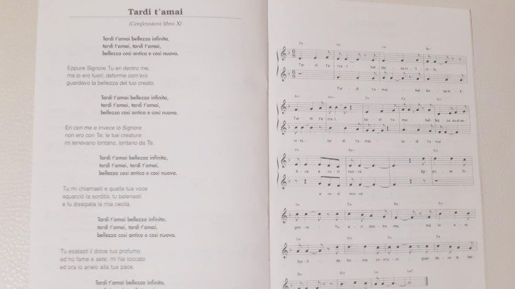 Il testo e lo spartito di "Tardi t'amai"