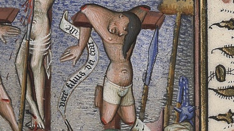 Crocifissione, Libro d’ore Biblioteca Apostolica Vaticana, Ott. lat. 2919 Fiandre, sec. XV, f.25v