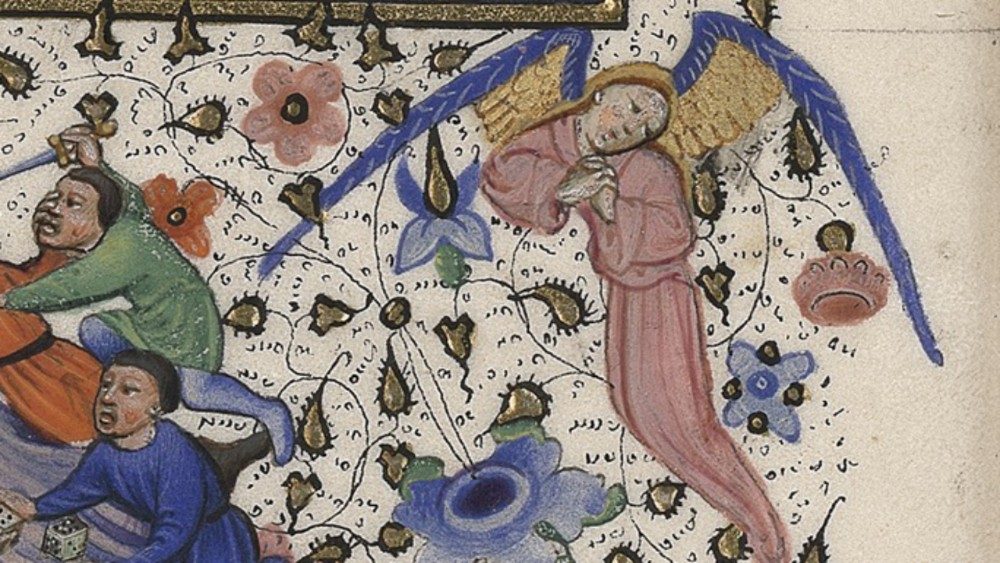 Crocifissione, Libro d’ore Biblioteca Apostolica Vaticana, Ott. lat. 2919 Fiandre, sec. XV, f.25v © Biblioteca Apostolica Vaticana