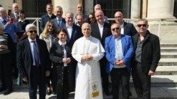 Polish Radio CEOs in St Peter's Square with Pope Leo during the General Audience