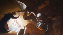 Sogno di San Giuseppe, Giacinto Brandi (attribuito a), 1648 ca., Collezione Pontificia Accademia dei Vurtuosi al Pantheon. Foto: Paolo Sparaci