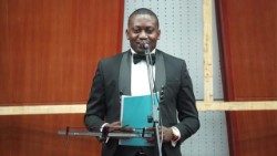 Fr. Simplice Vladimir Bidzanga of Cameroon's welcome song - the Papal Visit Anthem