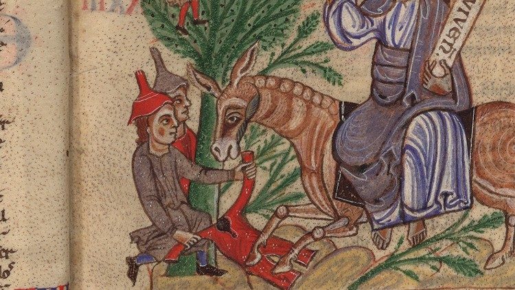 Hyrja n&euml; Jerusalem – Bes&euml;lidhja e Re - Biblioteka Apostolike e Vatikanit Vat. lat. 39 - Italia veriore, shek. XIII - (mm 202x145; ff. 172)