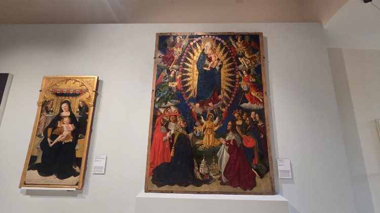 Saturnino Gatti,  Madonna del Rosario,  1511, tempera su tavola, 249×175 cm, da Chiesa di San Domenico, L’Aquila