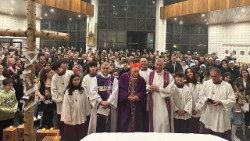 Kardinal Ernest Simoni në mesin e shqiptarëve në Hamburg