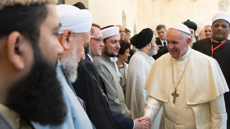 Le Pape  à Assise lors de la journée mondiale de prière pour la paix le 20 septembre 2016.