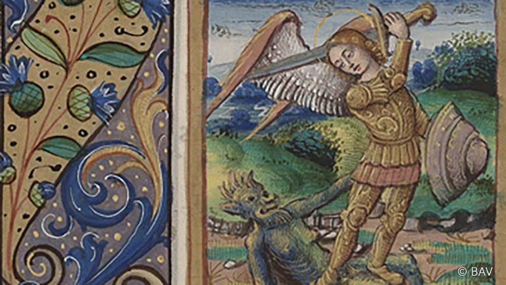 Shën Mihilli Kryengjëll, BAV Barb. lat. 487, f. 99v, BAV Barb. lat. 487, f. 99v